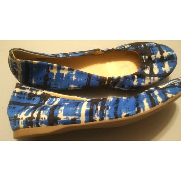 J.Crew Shoes - J.Crew women's size 6.5 blue black white fabric ballet flat made in Italy